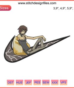 Nike Canaan Alphard Anime Logo Embroidery Design File, Nike-inspired, featuring intricate anime-themed pattern.