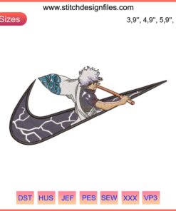 Sakata Gintoki Gintama Logo Embroidery File, Nike-Inspired Design, Unique Anime-Styled Embroidery Pattern