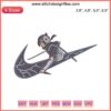 Nike Uchiha Itachi Mask Design, Naruto Embroidery File, Demon Slayer inspired, machine embroidery, Nike-themed artwork.