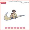 Spike Spiegel Embroidery Logo: Cowboy Bebop x Nike Design File, Anime-Inspired Digital Art for Embroidery Projects.