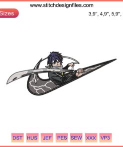 Yato Noragami Logo Embroidery Design | Nike-Inspired Anime Pattern File