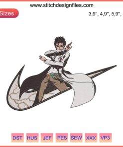 Okabe Rintaro Science Adventure Logo Embroidery Design File, Nike-Inspired, Steins;Gate, Geek Emblem, Digital Sewing Pattern