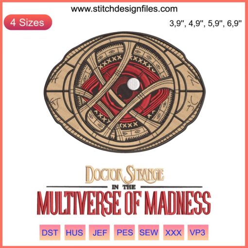 Doctor Strange Multiverse Madness Logo Embroidery Design File for Machine Use