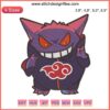 Gengar Pokémon Costume with Uchiha Itachi Logo Embroidery Design | Machine-Ready Pattern