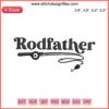 Rodfather Funny Fishing Print | Embroidered Fishing Logo Design | Perfect Fisherman Gift | Unique Catch Design File
