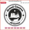 Grand Canyon Arizona Logo Embroidery Design | National Park Embroidery File | Arizona Canyon Digital Embroidery Pattern