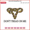 "Embroidery design with 'Don’t Tread on Me' slogan and uterus graphic, perfect for machine embroidery projects."