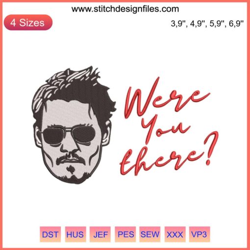 Johnny Depp Embroidery Design File for Machines | Detailed Portrait Stitch | Instant Download | Unique DIY Embroidery Project