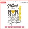 Proud Mom Class of 2022 Graduate Embroidery Design File | Embroidery Machine - Celebrate your graduate in style.