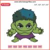 Hulk Chibi Marvel Avengers Embroidery Design for Machine | Cute Green Hulk with Big Eyes | DIY Marvel Sewing Project