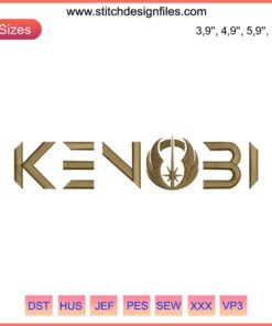 Obi-Wan Kenobi Jedi Order Embroidery Design File for Embroidery Machine - Star Wars Pattern, Digital Download, DIY Fabric Art