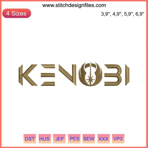 Obi-Wan Kenobi Jedi Order Embroidery Design File for Embroidery Machine - Star Wars Pattern, Digital Download, DIY Fabric Art