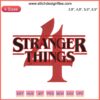 Stranger Things 4 Logo Embroidery Design File for Embroidery Machines - Perfect for DIY Crafts, Fan Apparel, or Custom Projects