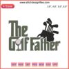 "The Golf Father Embroidery Design: Celebrate Father's Day with unique golf-themed digital file, perfect for crafting gifts."