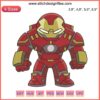 Chibi Iron Man Embroidery Design: Cute Marvel Avengers Digital File, Ideal for DIY Crafting and Sewing Projects.