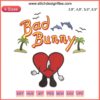 Bad Bunny Sad Heart Embroidery Design | Valentine's World's Hottest Tour | Digital File | Unique Heart Pattern | Trendy Art