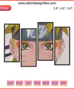 Naruto Uzumaki Sage Mode Embroidery Design File | Anime Stitched Machine Pattern