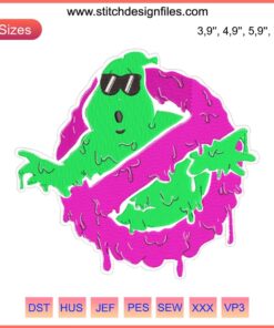 Ghostbusters Logo Embroidery Design File for Machine Embroidery
