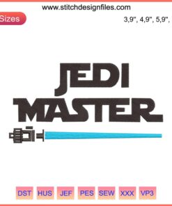 Star Wars Jedi Master Logo, Custom Machine Embroidery Design: Intricate Star Wars Insignia for Fabrics, Sewing Enthusiasts