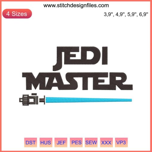 Star Wars Jedi Master Logo, Custom Machine Embroidery Design: Intricate Star Wars Insignia for Fabrics, Sewing Enthusiasts