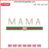 MaMa Logo Embroidery Design, Custom Machine File, vibrant stitch pattern, digital embroidery art, branding, fashion appeal.