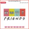 Embroidery of Spongebob characters: Patrick, Squidward, Mr. Krabs, Disney-inspired design in cheerful colors.