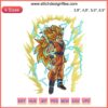 Goku Anime Embroidery Design File | Dragon Ball | Son Goku | Digital Pattern for Embroidery Machines