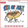 "4th of July Embroidery Design: Hot Dog with USA Flag Colors, 'You Look Like The 4th Of July' Text - Patriotic Craft File"