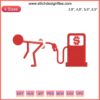 Gas Prices Embroidery File: Retro gas pump design, Assume The Position text, digital download, sewing pattern file