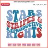 Women's Rights Embroidery: Patriotic stars, stripes, & reproductive rights; vibrant design on a black fabric backdrop.