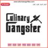 Godfather Culinary Gangster Chef Embroidery Design | Perfect Father's Day Gift | Unique Cooking-Themed Art