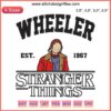 Stranger Things 4 Nancy Wheeler Embroidery Design File, retro style, colorful stitched portrait, DIY craft pattern.