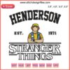 Vintage-style Stranger Things 4 embroidery featuring Dustin Henderson's iconic hat and curly hair, perfect for fans and crafters.