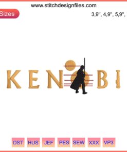 Obi-Wan Kenobi Embroidery Design File, Star Wars | Kenobi Movie Digital Pattern, DIY Craft, Needlework Art