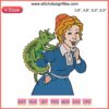 Ms. Valerie Frizzle and Lizard Embroidery Design | Magic School Bus Disney Machine File with Colorful Stitches