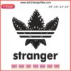 Stranger Things Demogorgon Embroidery | Adidas Logo Machine Design File, intricate stitching, unique fan art blend.
