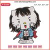 Eddie Munson Hello Kitty Hellfire Club Embroidery Design - Cute mashup, punk rock style camiseta pattern for fans, instant download.