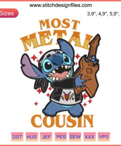 Hellfire Club Stranger Things 4 Embroidery Design | Most Metal Cousin Machine File | Dungeons & Dragons Inspired Patch