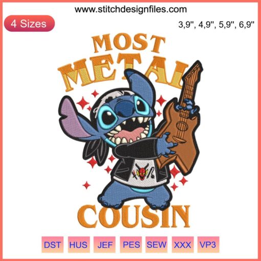 Hellfire Club Stranger Things 4 Embroidery Design | Most Metal Cousin Machine File | Dungeons & Dragons Inspired Patch