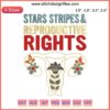 "Pro Choice Uterus Embroidery Design: Stars, Stripes, Reproductive Rights Digital File for Advocates"