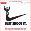 "Just Shoot It Deer Hunting Embroidery Design File | Antler Art for Hunting Season | Digital Craft Pattern"