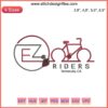 EZ Riders Temecula 2022 Cycling Patch Design: Humorous Embroidery File with Vintage Bicycle Emblem