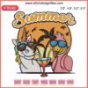 Unicorn and Flamingo Embroidery: Vibrant Summer Party Drink Design featuring whimsical motifs on fabric.