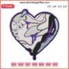 Heart Jordan 5 Dark Concord Retro Embroidery Design File featuring classic Jordan 5 retro details, perfect for sneaker enthusiasts.