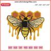Honey Bee & Honeycomb Icon Embroidery Design | Cute Gift Idea | Digital File for DIY Projects & Apparel | Craft Embroidery Pattern