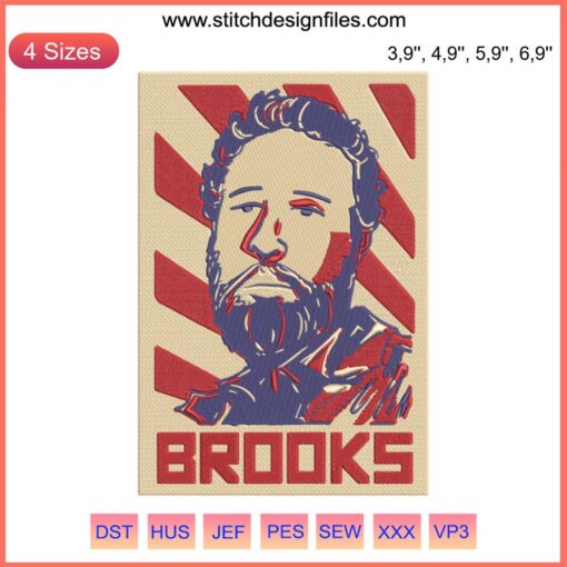Custom Embroidery Design: Jayar Jackson and Michael Brooks Portrait in Fine Detail on Fabric | Unique Artwork