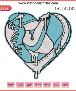 Heart Air Jordan 1 Low Aluminum Embroidery Design: Cute Sports Gift, Stylish Embroidered Heart Pattern, Matching Outfit File.