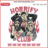 Horrify Club Halloween Embroidery, Stranger Things Horror Design: Eleven, Demogorgon, Vecna in spooky Halloween style.