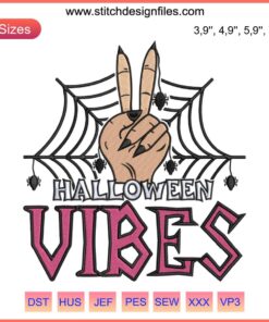 Witch Hand Halloween Embroidery Design | Spooky Vibes Costume File | Perfect for DIY Crafts | Digital Download