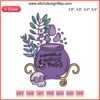 Hocus Pocus Embroidery Design | Halloween Witchy Vibes | Spooky Text, Stars & Moon | Instant Download File